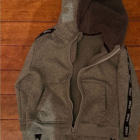 DKNY Gray Sweatpants with Side Stripe - Picture 2 of 6